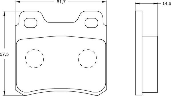 BOSCH 0 986 BB0 103 - Тормозные колодки, дисковые, комплект autospares.lv