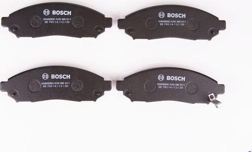 BOSCH 0 986 BB0 836 - Тормозные колодки, дисковые, комплект autospares.lv