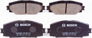 BOSCH 0 986 BB0 396 - Тормозные колодки, дисковые, комплект autospares.lv