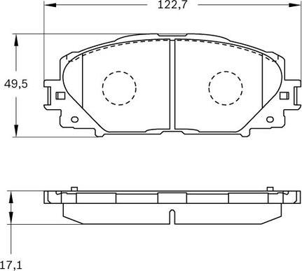 BOSCH 0 986 BB0 396 - Тормозные колодки, дисковые, комплект autospares.lv