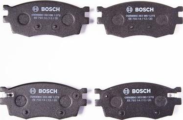 BOSCH 0 986 BB0 393 - Тормозные колодки, дисковые, комплект autospares.lv