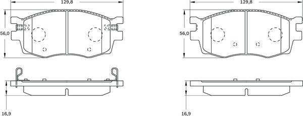 BOSCH 0 986 BB0 393 - Тормозные колодки, дисковые, комплект autospares.lv