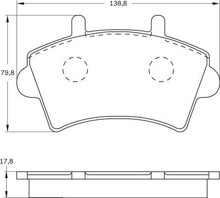 BOSCH 0 986 BB0 301 - Тормозные колодки, дисковые, комплект autospares.lv