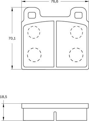 BOSCH 0 986 BB0 254 - Тормозные колодки, дисковые, комплект autospares.lv