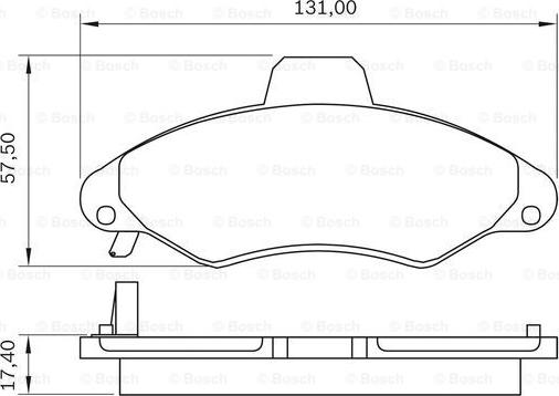 BOSCH 0 986 BB0 265 - Тормозные колодки, дисковые, комплект autospares.lv