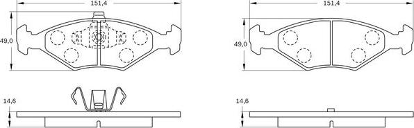 BOSCH 0 986 BB0 794 - Тормозные колодки, дисковые, комплект autospares.lv