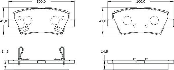 BOSCH 0 986 BB0 767 - Тормозные колодки, дисковые, комплект autospares.lv