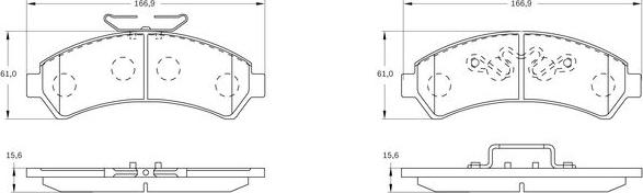 BOSCH 0 986 BB0 731 - Тормозные колодки, дисковые, комплект autospares.lv