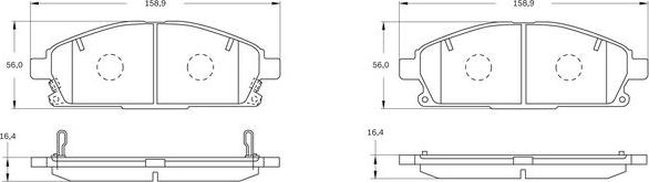 BOSCH 0 986 BB0 722 - Тормозные колодки, дисковые, комплект autospares.lv