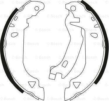 BOSCH 0 986 BB3 515 - Комплект тормозных колодок, барабанные autospares.lv