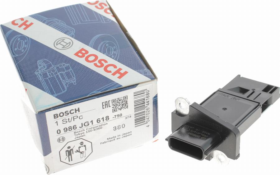 BOSCH 0 986 JG1 618 - Датчик потока, массы воздуха autospares.lv