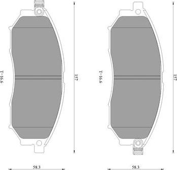 BOSCH 0 986 T11 036 - Тормозные колодки, дисковые, комплект autospares.lv