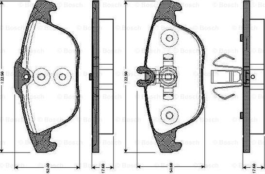 BOSCH 0 986 TB3 049 - Тормозные колодки, дисковые, комплект autospares.lv