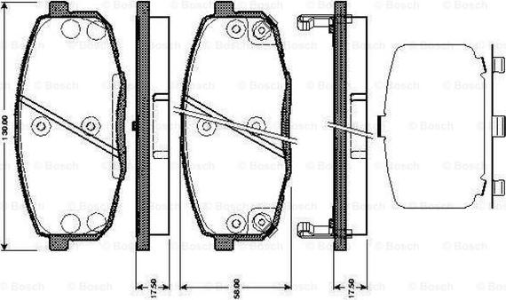 BOSCH 0 986 TB3 041 - Тормозные колодки, дисковые, комплект autospares.lv