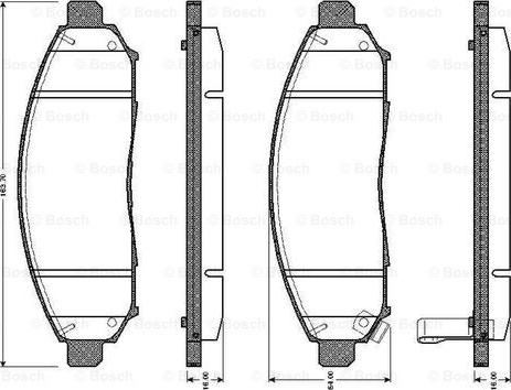 BOSCH 0 986 TB3 054 - Тормозные колодки, дисковые, комплект autospares.lv