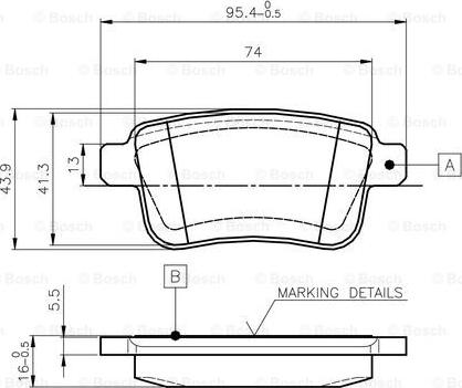 BOSCH 0 986 TB3 063 - Тормозные колодки, дисковые, комплект autospares.lv