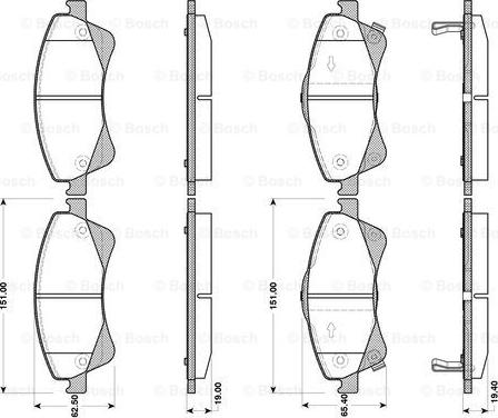 BOSCH 0 986 TB3 086 - Тормозные колодки, дисковые, комплект autospares.lv