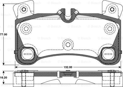 BOSCH 0 986 TB3 088 - Тормозные колодки, дисковые, комплект autospares.lv