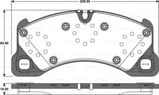 BOSCH 0 986 TB3 087 - Тормозные колодки, дисковые, комплект autospares.lv