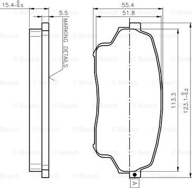 BOSCH 0 986 TB3 023 - Тормозные колодки, дисковые, комплект autospares.lv