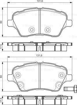 BOSCH 0 986 TB3 199 - Тормозные колодки, дисковые, комплект autospares.lv