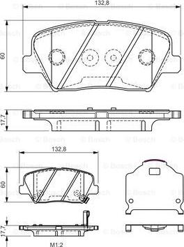 BOSCH 0 986 TB3 190 - Тормозные колодки, дисковые, комплект autospares.lv