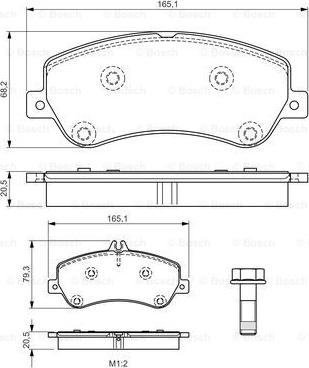 BOSCH 0 986 TB3 193 - Тормозные колодки, дисковые, комплект autospares.lv