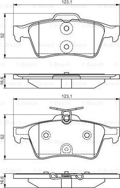 BOSCH 0 986 TB3 197 - Тормозные колодки, дисковые, комплект autospares.lv