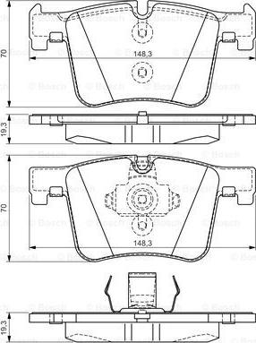 BOSCH 0 986 TB3 149 - Тормозные колодки, дисковые, комплект autospares.lv