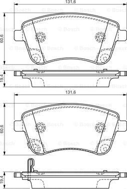 BOSCH 0 986 TB3 156 - Тормозные колодки, дисковые, комплект autospares.lv