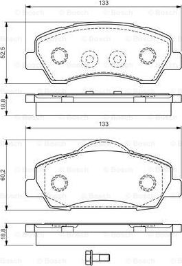 BOSCH 0 986 TB3 158 - Тормозные колодки, дисковые, комплект autospares.lv