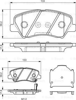 BOSCH 0 986 TB3 160 - Тормозные колодки, дисковые, комплект autospares.lv