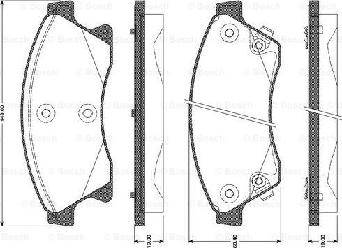 BOSCH 0 986 TB3 104 - Тормозные колодки, дисковые, комплект autospares.lv