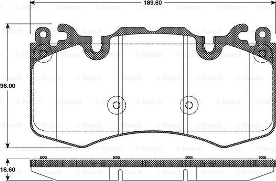 BOSCH 0 986 TB3 110 - Тормозные колодки, дисковые, комплект autospares.lv