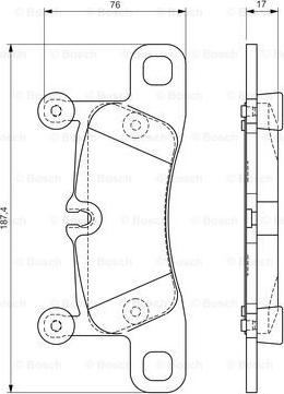 BOSCH 0 986 TB3 186 - Тормозные колодки, дисковые, комплект autospares.lv