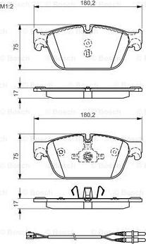 BOSCH 0 986 TB3 183 - Тормозные колодки, дисковые, комплект autospares.lv