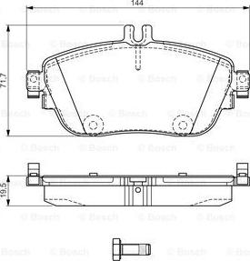 BOSCH 0 986 TB3 170 - Тормозные колодки, дисковые, комплект autospares.lv