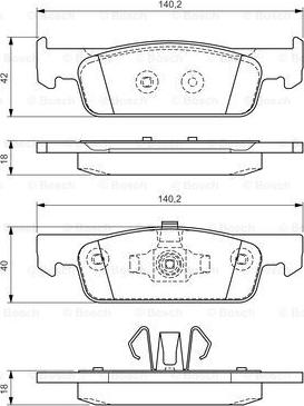 BOSCH 0 986 TB3 172 - Тормозные колодки, дисковые, комплект autospares.lv