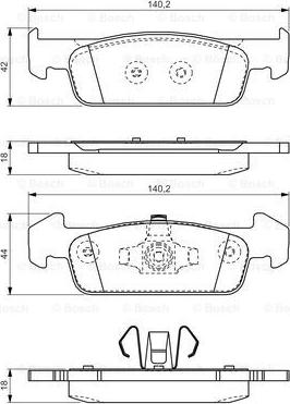 BOSCH 0 986 TB3 209 - Тормозные колодки, дисковые, комплект autospares.lv