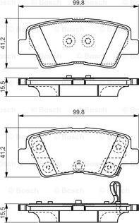 BOSCH 0 986 TB3 204 - Тормозные колодки, дисковые, комплект autospares.lv