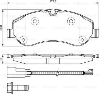 BOSCH 0 986 TB3 205 - Тормозные колодки, дисковые, комплект autospares.lv