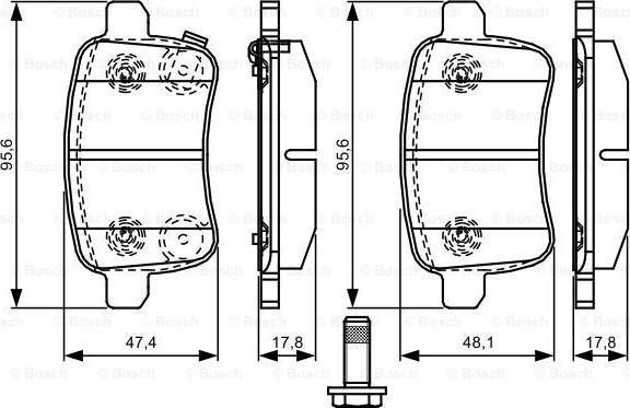 BOSCH 0 986 TB3 200 - Тормозные колодки, дисковые, комплект autospares.lv