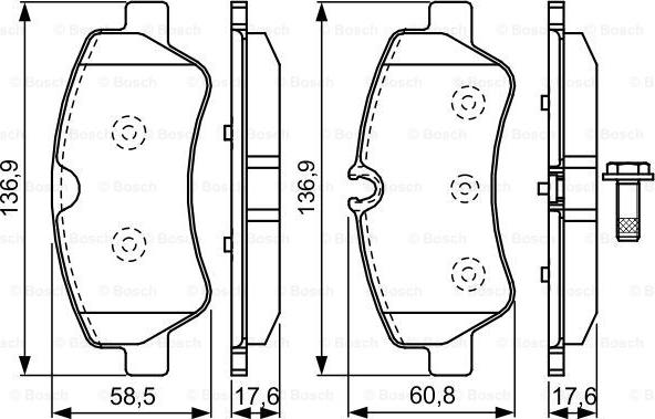 BOSCH 0 986 TB3 202 - Тормозные колодки, дисковые, комплект autospares.lv