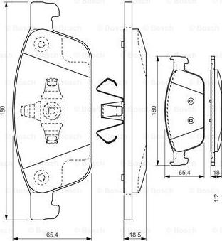 BOSCH 0 986 TB3 207 - Тормозные колодки, дисковые, комплект autospares.lv