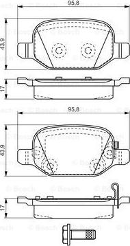 BOSCH 0 986 TB3 216 - Тормозные колодки, дисковые, комплект autospares.lv