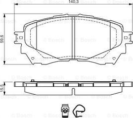 BOSCH 0 986 TB3 230 - Тормозные колодки, дисковые, комплект autospares.lv