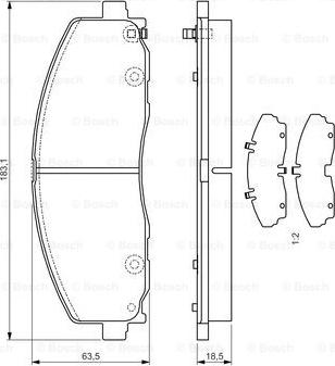 BOSCH 0 986 TB3 225 - Тормозные колодки, дисковые, комплект autospares.lv