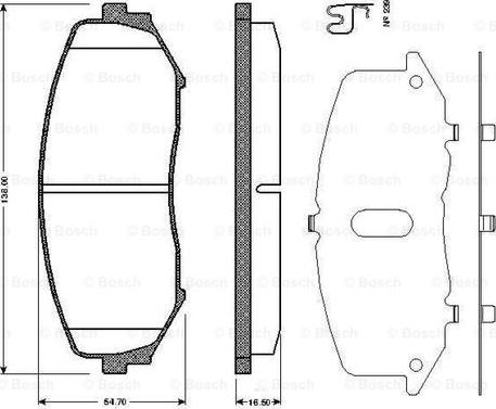 BOSCH 0 986 TB2 941 - Тормозные колодки, дисковые, комплект autospares.lv