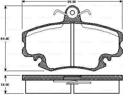 BOSCH 0 986 TB2 953 - Тормозные колодки, дисковые, комплект autospares.lv