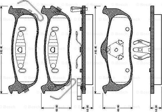 BOSCH 0 986 TB2 966 - Тормозные колодки, дисковые, комплект autospares.lv